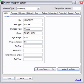 GTAIV Weapon Editor v1.2
