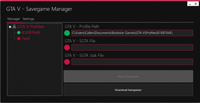 GTA V Savegame Manager v1.0