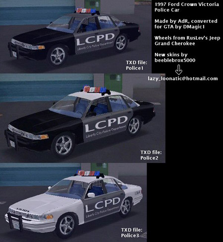 LCPD Car Skins
