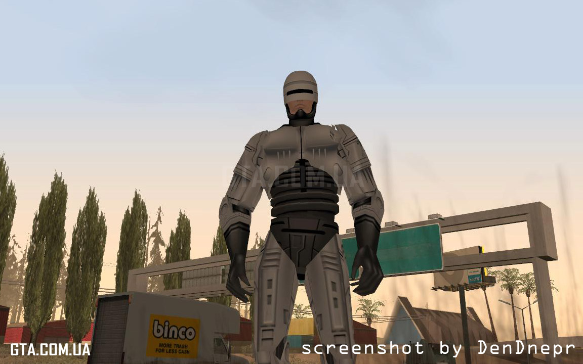 Скин робота-полицейского Robocop скачать для GTA: San Andreas