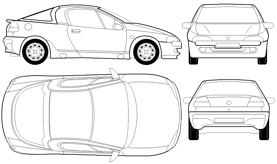 Чертежи опель. Опель тигра габариты. Opel Tigra 1999 чертеж. Чертеж Опель Вектра б. Opel Astra 1997 года чертеж.