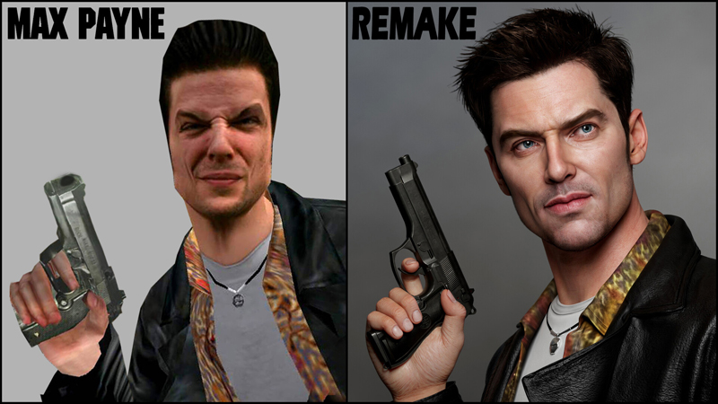 Макс Пэйн из Max Payne 1 в 3D.
