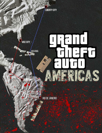 Фанатская иллюстрация GTA 6 на тему Project Americas.