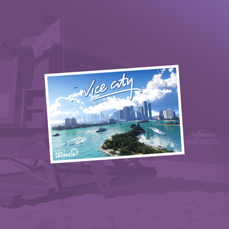 Vice City (postcard) — 3840x3840.