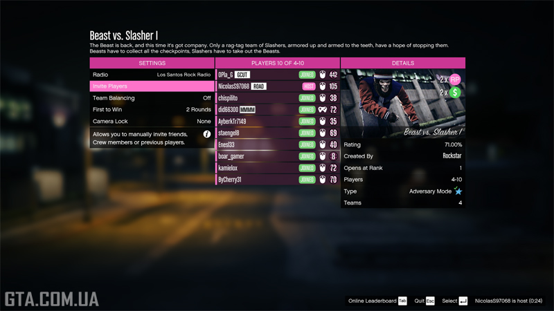 Description of the Beast vs. Slasher I.