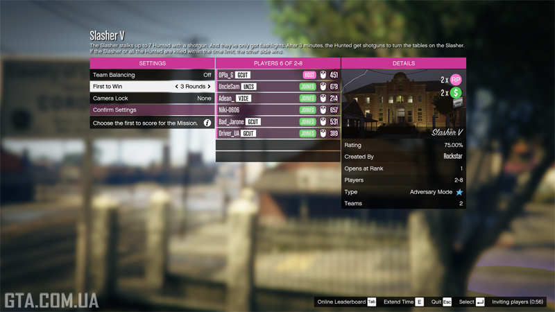 Description of the Slasher V.