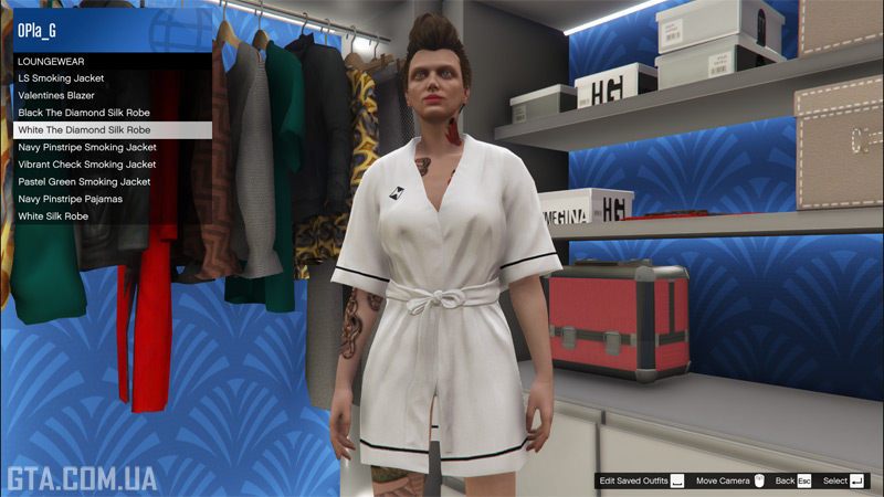 White The Diamond Sil Robe for females.