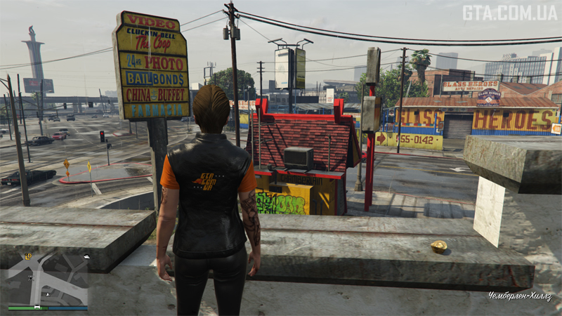 Ямб #10. На даху магазинів через дорогу від центр Бі Джея Сміта в Чемберлен Гіллз.