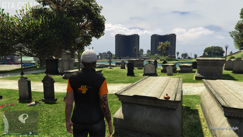 Ямб #23. На одній з гробниць неподалік від стоянки та ставка на кладовищі в Пасифік Блаффс.