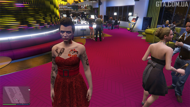 Bar and Party Hub during a party.