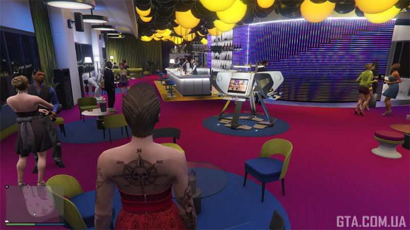 Bar and Party Hub during a party.