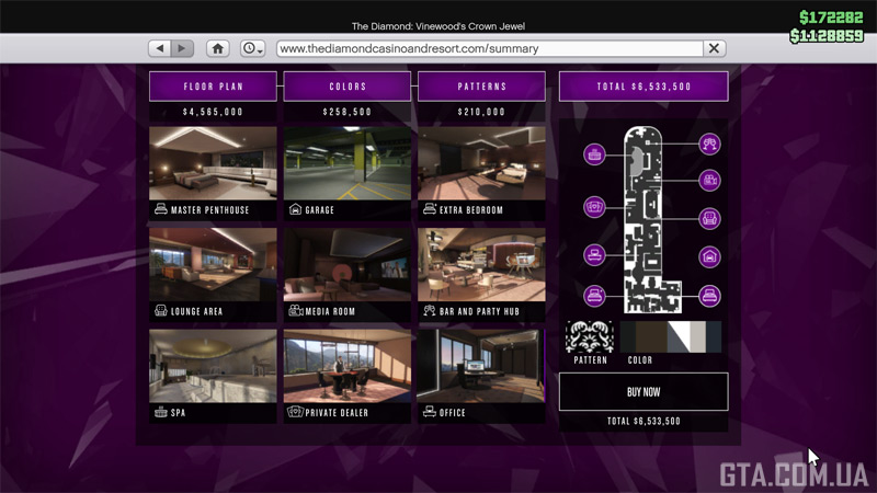 High Roller penthouse option.