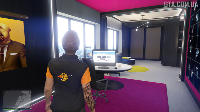 Office. The hidden compartment is in the cabinet.