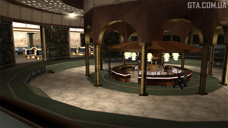 Inside Caligula’s Palace casino. Bar.