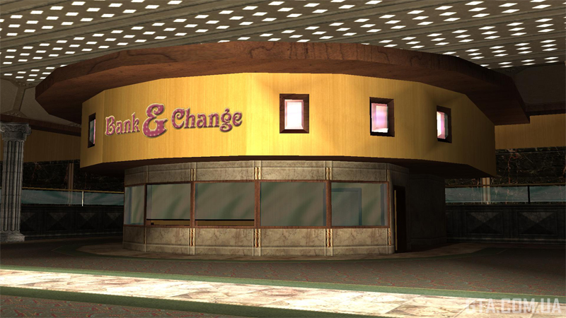 Inside Caligula’s Palace casino. Cashier.