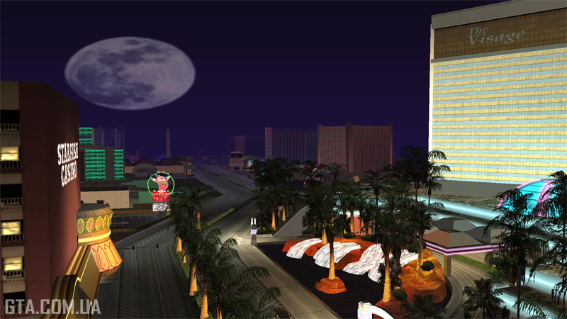View of The Strip from the north at night.