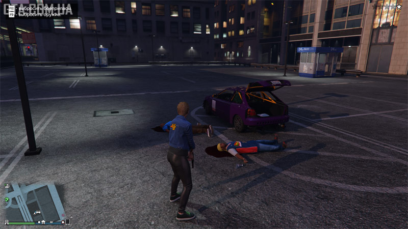 Место стрелки #10. Парковка через дорогу к востоку от небоскрёба Maze Bank Tower в центре.