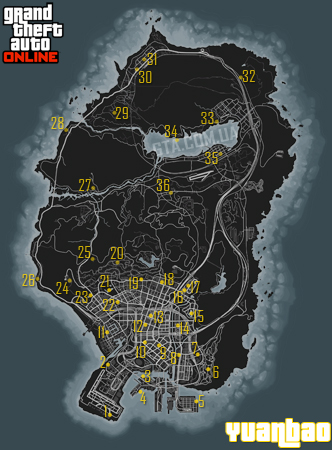 Yuanbao map in GTA Online.