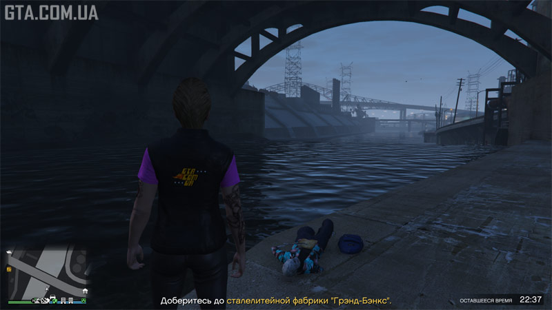 Останки туриста #7. У воды под мостом, который соединяет Южный и Восточный Лос Сантос в районе Сайпрес Флэтс.