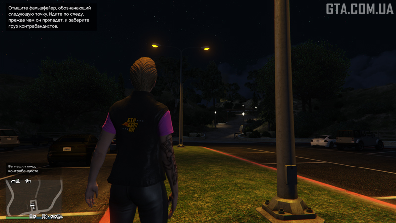 Первый фальшфейер издали.