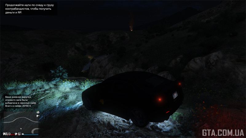 Второй фальшфейер издали.