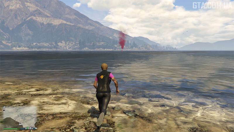 Четвёртый фальшфейер вблизи.