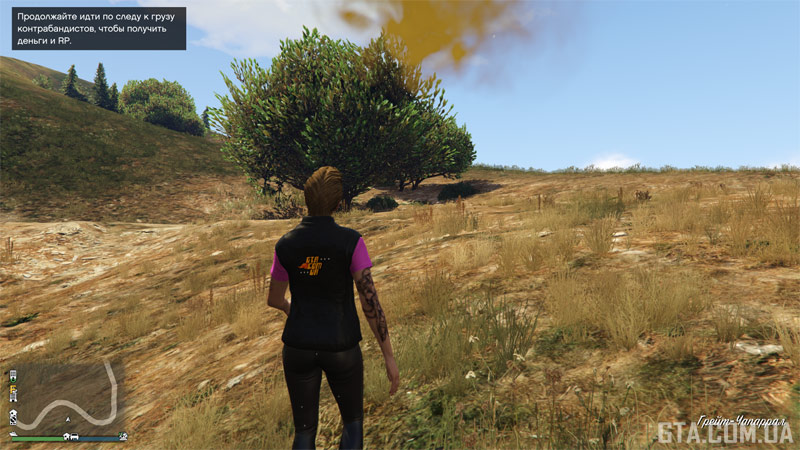 Первый фальшфейер вблизи.