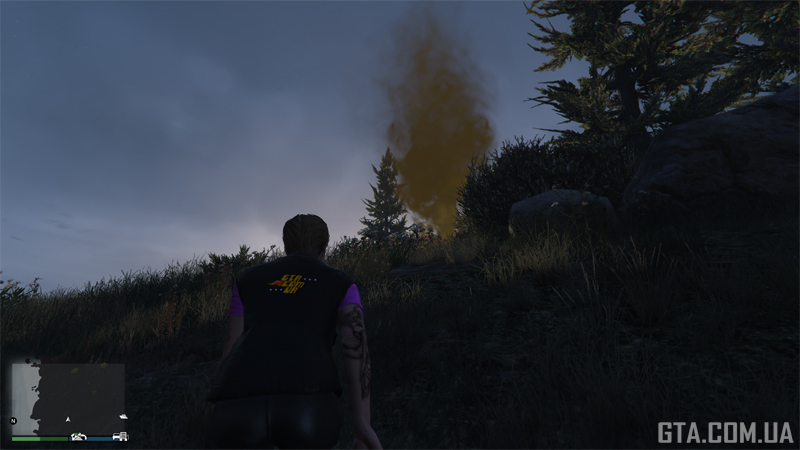 Первый фальшфейер вблизи.