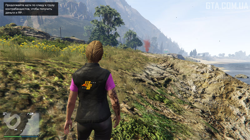 Второй фальшфейер издали.