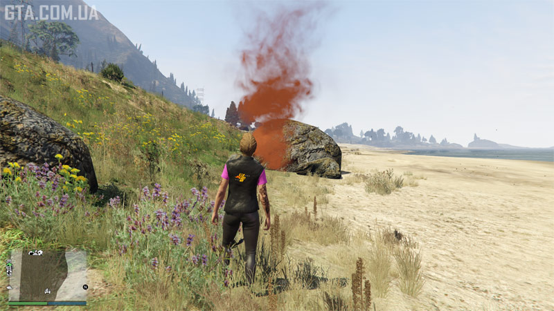 Третий фальшфейер вблизи.