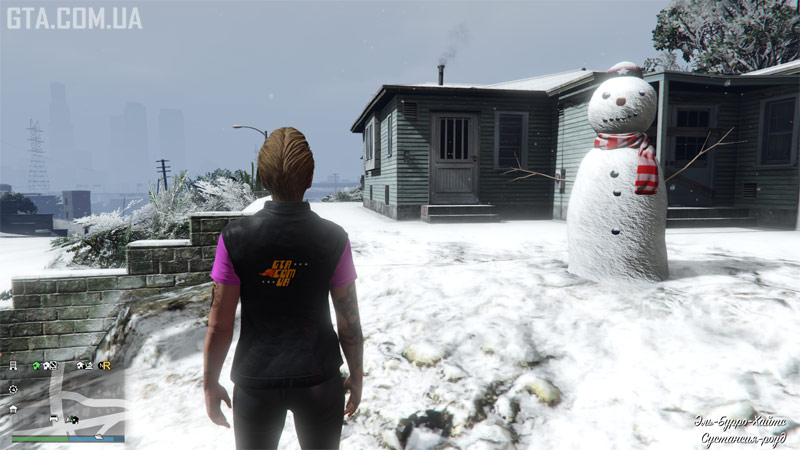 Снеговик #1. Возле дома на Сустансия роуд в Эль Бурро Хайтс.