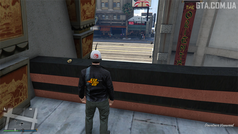 Yuanbao #18. On the roof of The Oriental Theater in Downtown Vinewood.