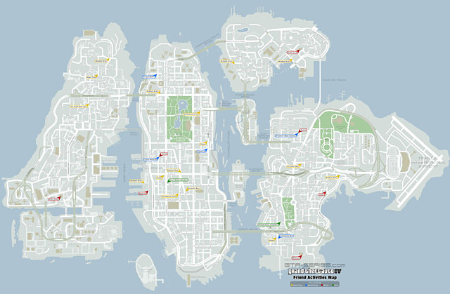 Карта развлечений GTA 4