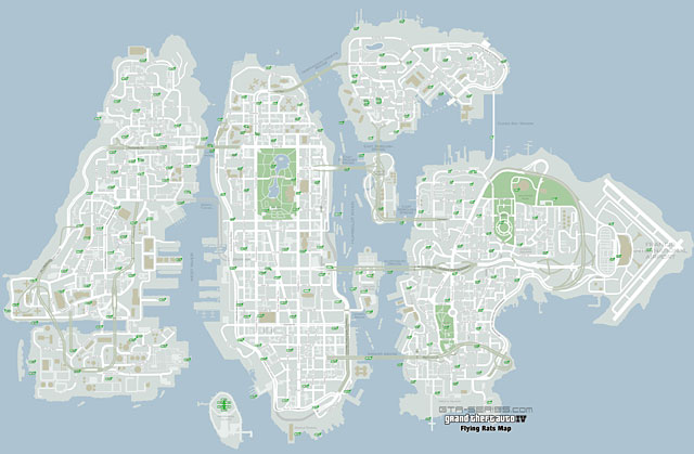 Карта скрытых голубей GTA 4