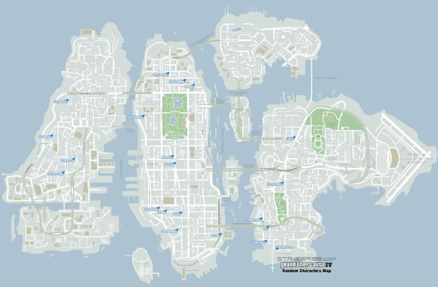 Карта случайных персонажей GTA 4