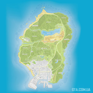 Топографическая карта GTA 5