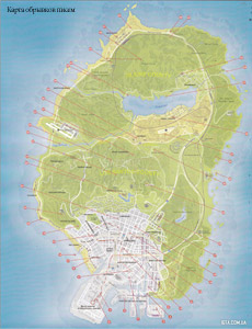 Карта обрывков письма GTA 5