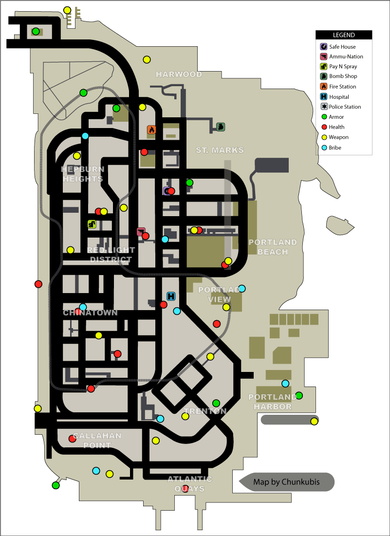 gta liberty city strip map