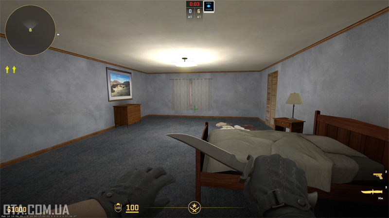 Спальня в будинку СіДжея в Counter-Strike 2.