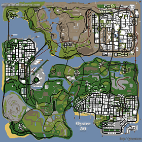 Карта устриц GTA San Andreas