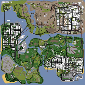 Чистая карта GTA San Andreas