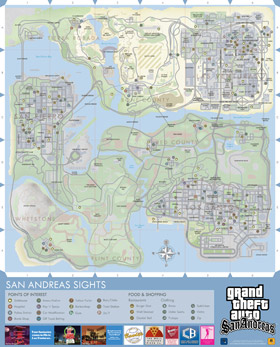 GTA San Andreas Original Map