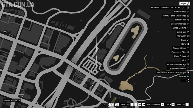 Location of the casino on the map.
