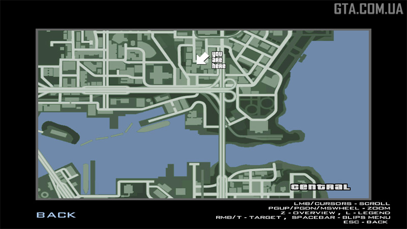 Местоположение казино Chips на карте GTA: Carcer City.