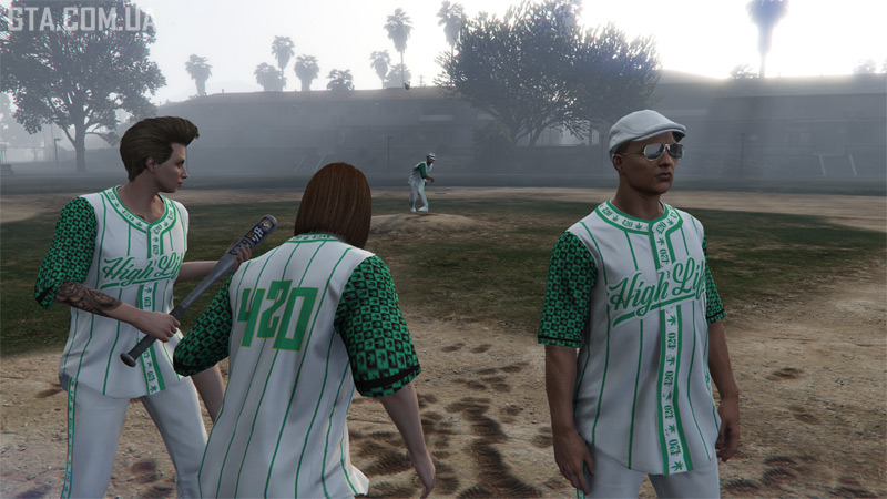 Team Stoned is playing baseball.