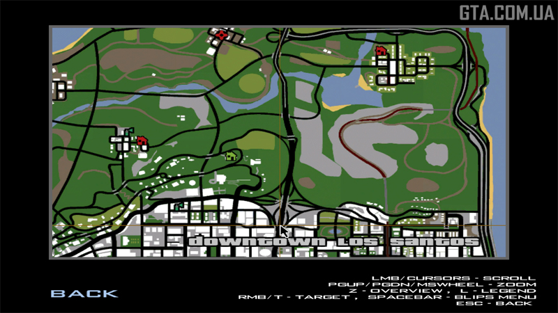 Betting shops on the map in GTA: San Andreas.