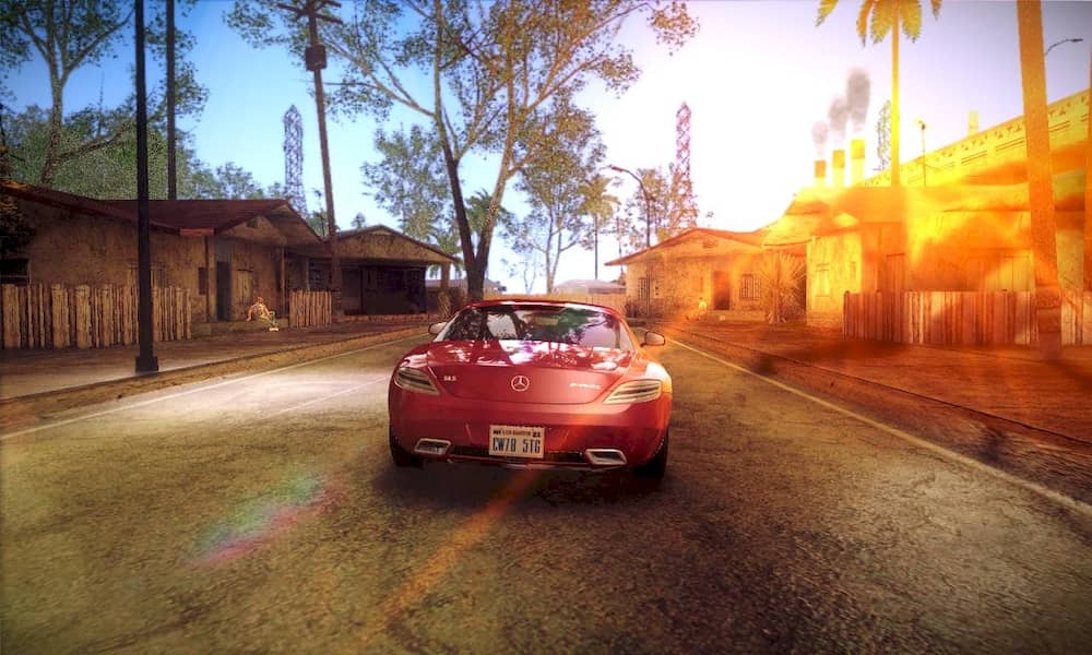 Вид GTA: San Andreas с одним из наборов ENB