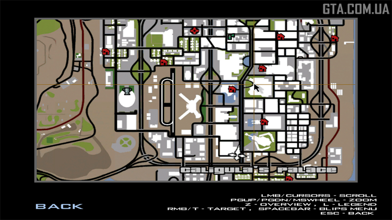 Посещаемые казино на карте в GTA: San Andreas.