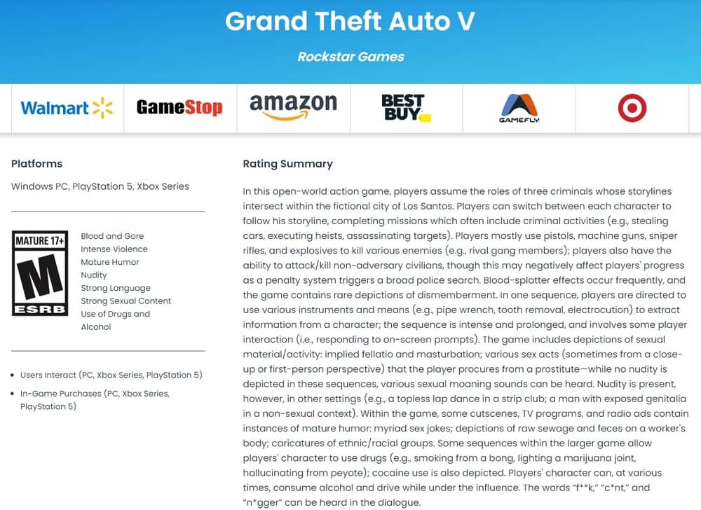 Переиздание GTA 5 получило рейтинг для ПК-версии