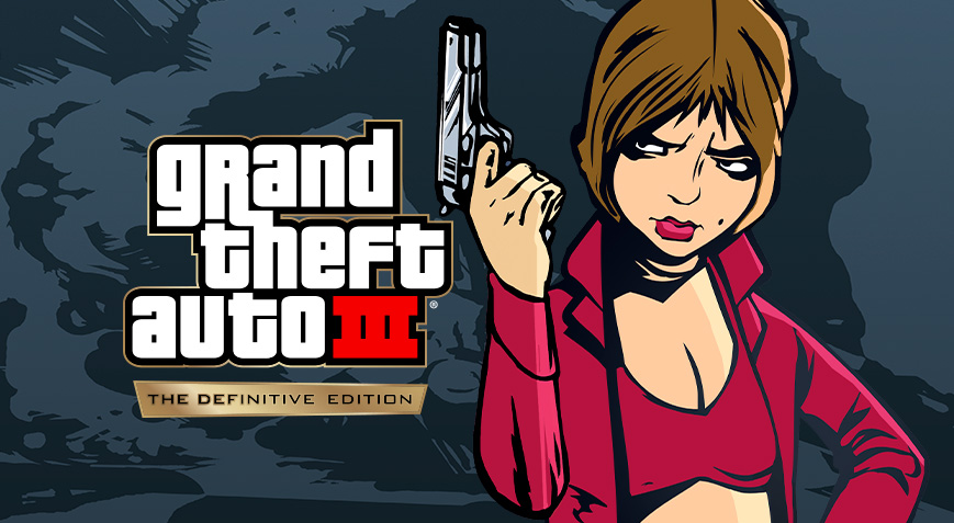 The background of the Rockstar launcher in the updated GTA III